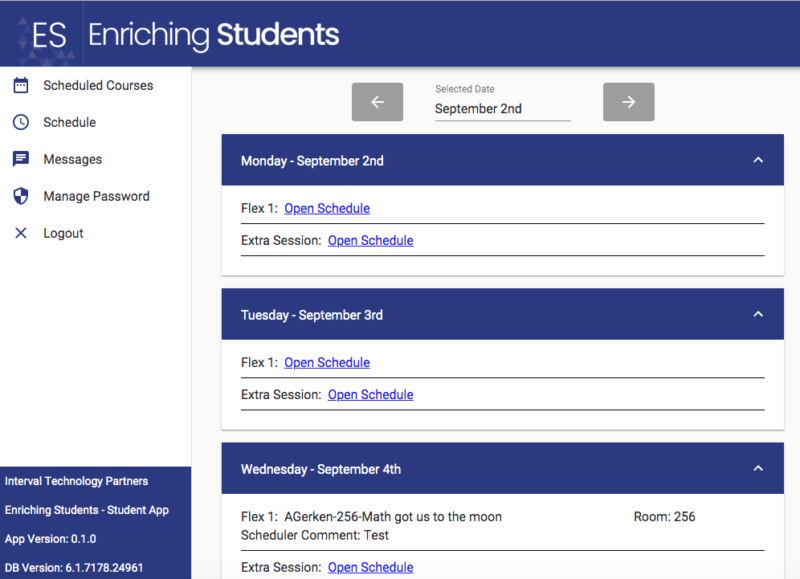 View Your Schedule - Enriching Students