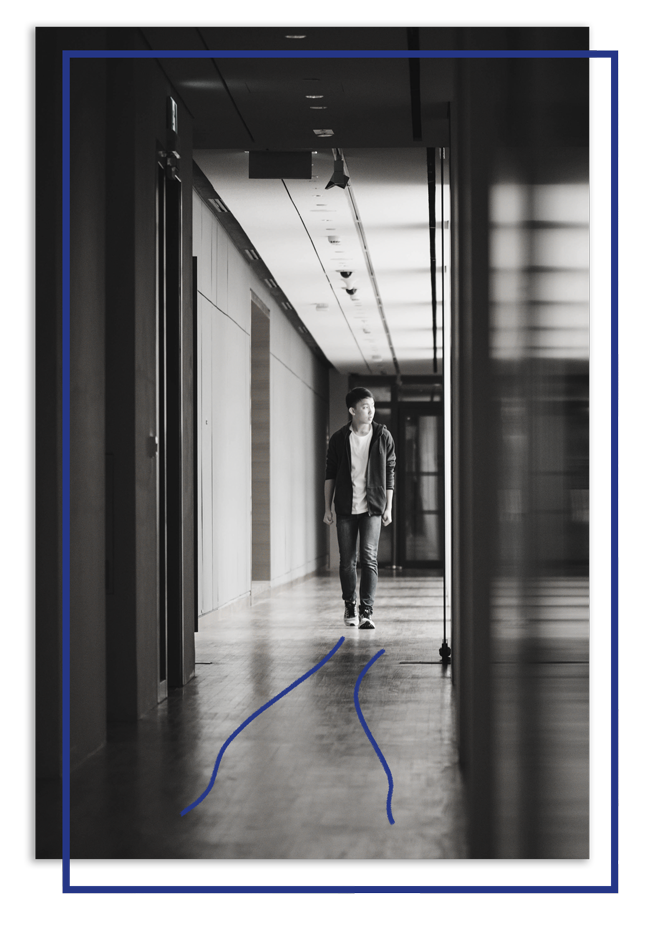 A 'frequent flyer' student wandering the halls.